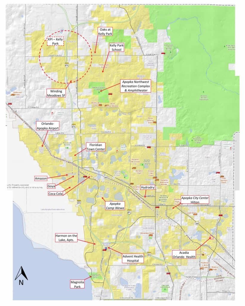 Apopka Area Development map